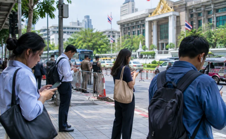 senate case reaction in Bangkok after the EC vote
